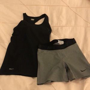 Nike Dri-Fit Shorts and Racerback Size S